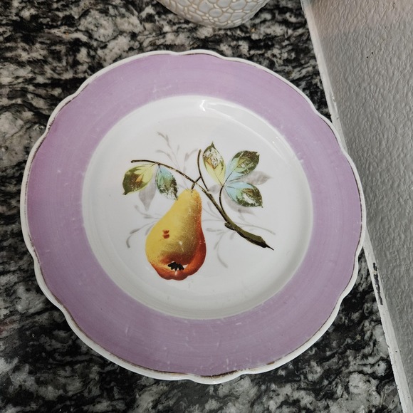 Antique‎ Hand Painted Limoges Porcelain Fruit Motifs Dessert Plates - Picture 8 of 10